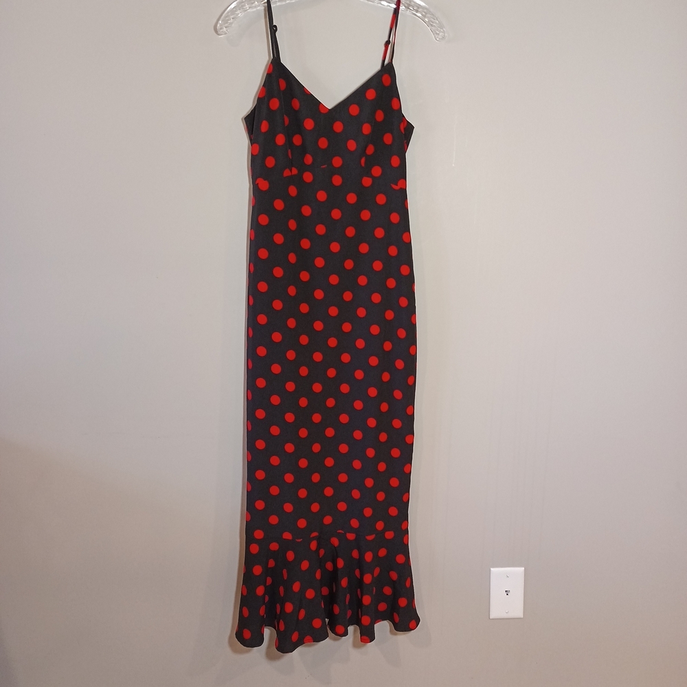Endless Rose Black and Red Polka dot cami Dress Size XS New Nwt